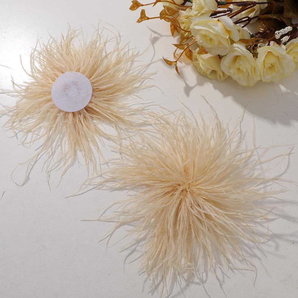 Acessório de Pena de Avestruz Macio e Fofo DIY Acessório de Acabamento para Vestuário Multicor Acessório Artesanal DIY Multiuso