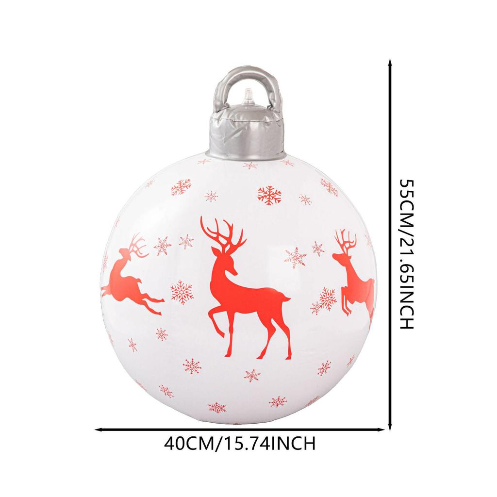 Eco-friendly Inflatable Christmas Ball Decoration - Durable PVC Holiday Ornament