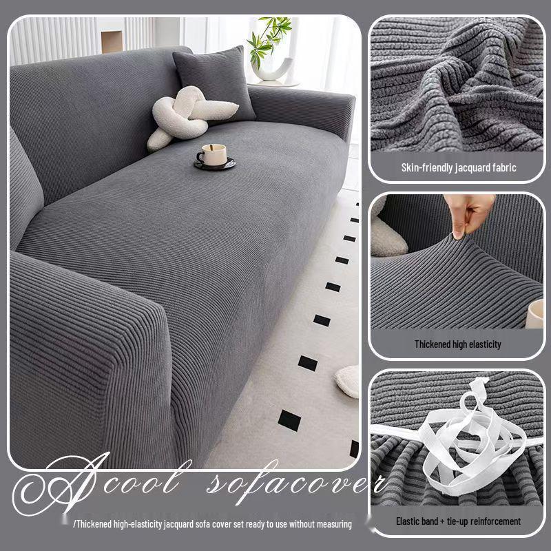 2025 Universal Stretch Thickened Corduroy Sofa Cover - Dustproof, Protective, Full Wrap, All-Season