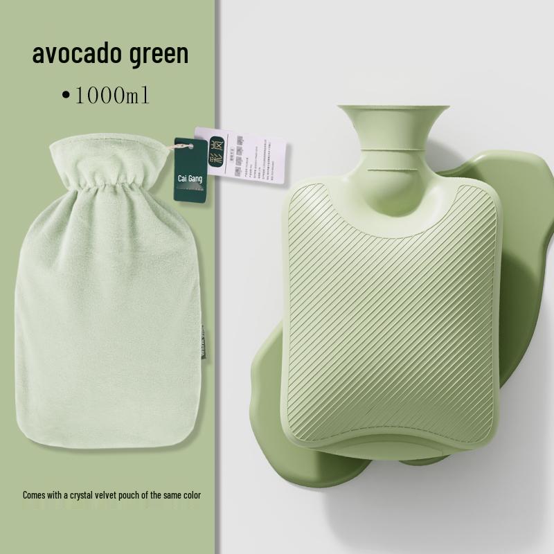 Large Plush Hot Water Bottle & Hand Warmer for Abdomen and Feet