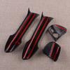 Black Car Exterior Door Handle Cover Trim Cap Set Carbon Fiber Texture LHD Fit for Mercedes Benz W246 W204 W212 X204 W166
