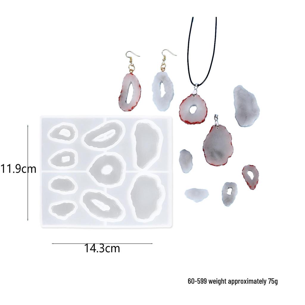 DIY Geometric Silicone Mold for Round, Oval, and Earring Pendants