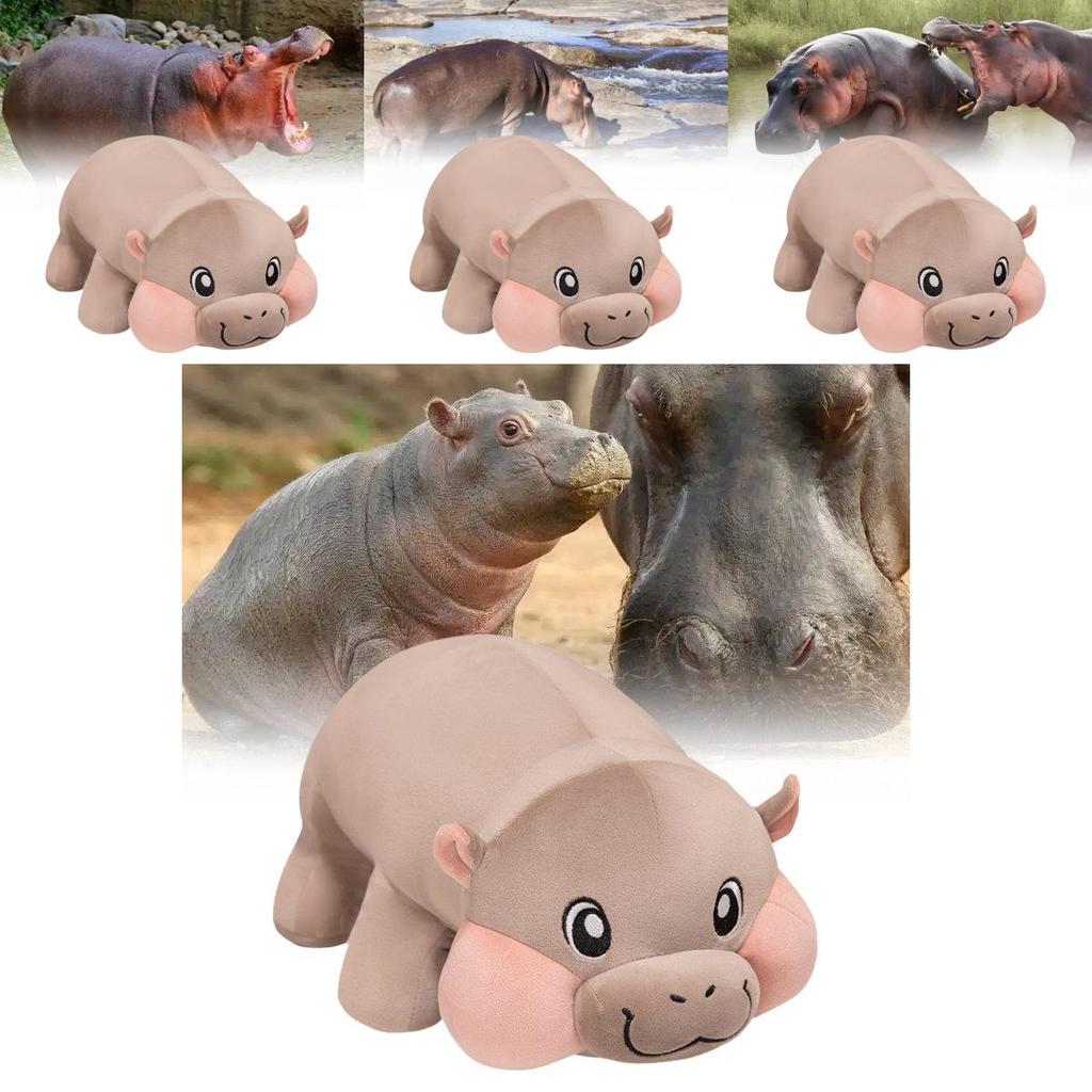Adorable Hippo Plush Toy Cozy Bed Hugging Pillow Perfect For Sleeping And Cuddling