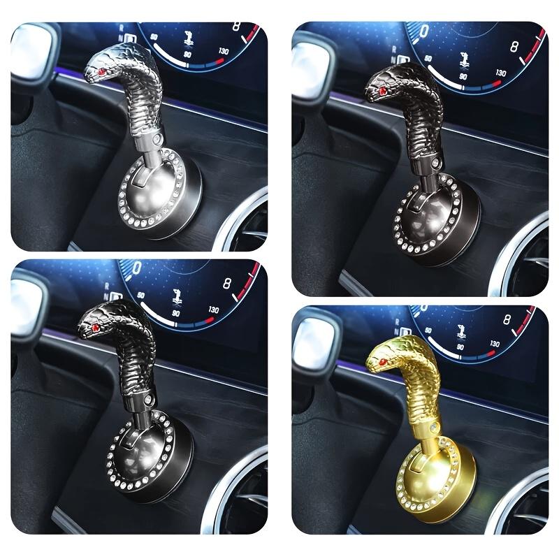 One-Touch Button Metal Snakehead Car Start Button Push Start Cover Automotive Car Engine Push Start Stop Lever Auto Accessory