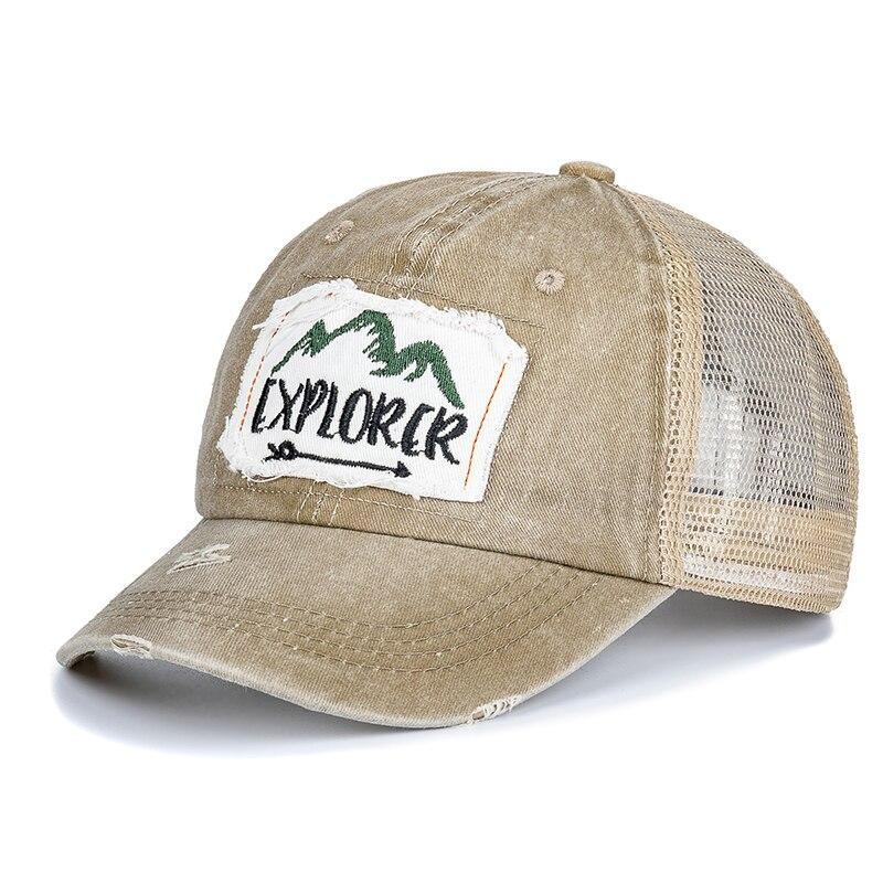 Nieuwe Casual Buitenpet Voor Mannen Vrouwen Eenvoudig Letter Patch Ontwerp Baseballpet Zomer Mode Streetwear Mesh Truckerpet