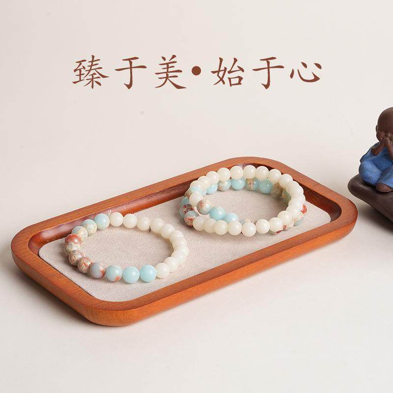 Putuo Mountain Cultural and Creative White Jade Bodhi New Chinese Style Original Bracelet with Shoushan Stone Fortune Beads Exquisite Women's