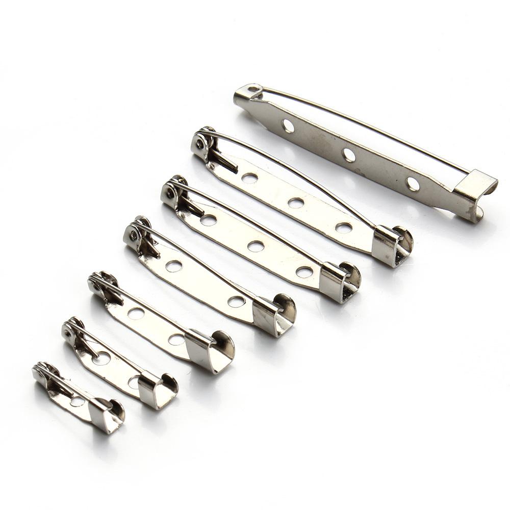 Louleur 50pcs Metal Brooch Pins Clip Base Pins Safety Pins Brooch Settings Blank Base For DIY Jewelry Making Supplies Wholesale