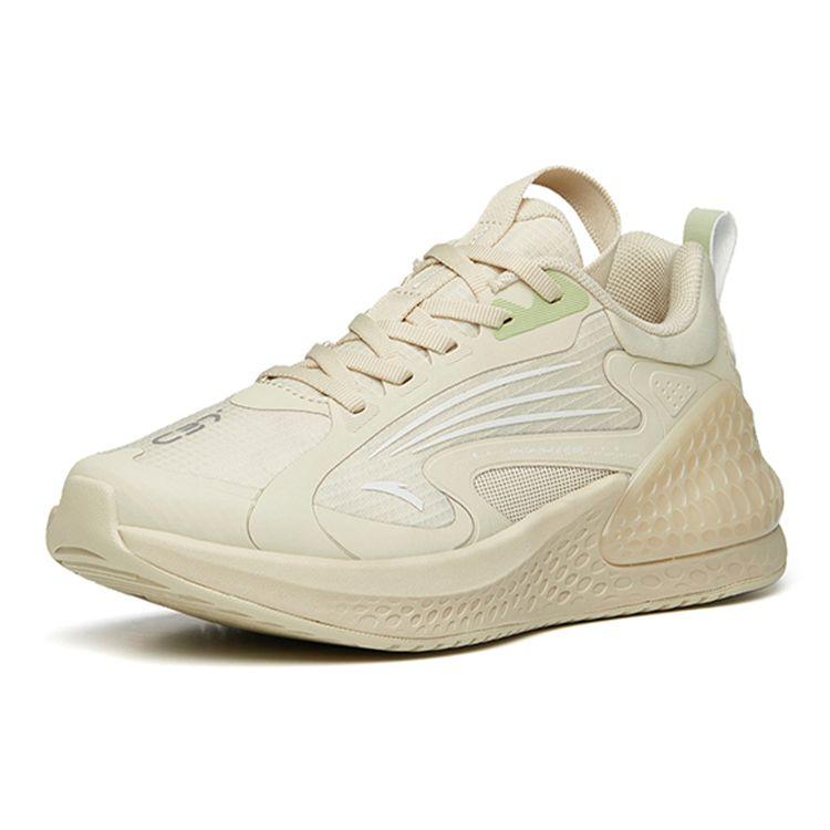Anta C37+ Soft Sole Breathable Lightweight Low Top Running Shoes Women sneaker Yellow White 922235537-4