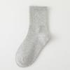 Breathable Striped Kids Socks: Autumn/Winter, Sweat-Wicking, Odor-Resistant, Casual Sports Mid-Calf, Black/White/Gray, Korean Style