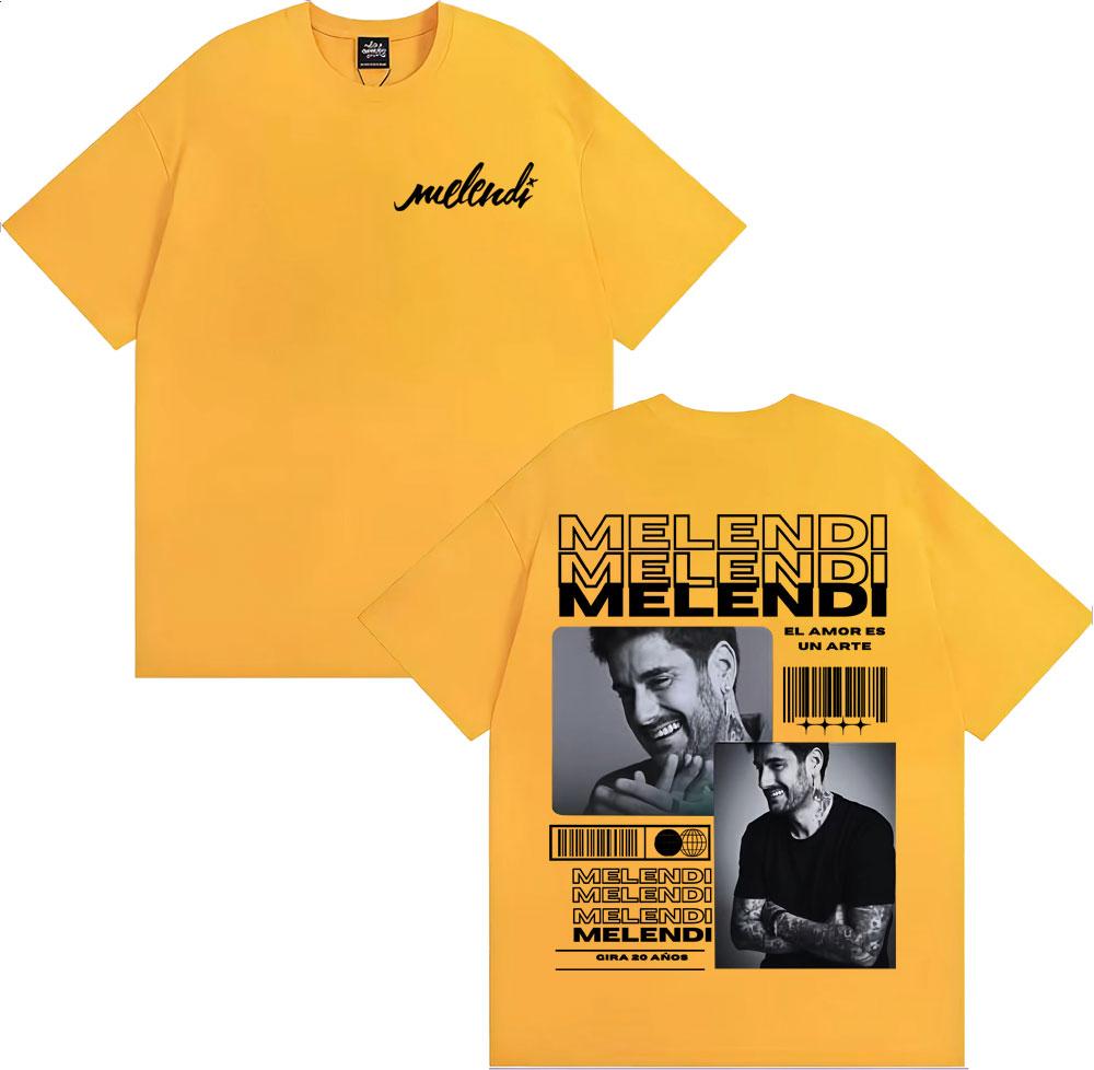 Rapper Melendi Tour New Album 2025 Merch T Shirt Men's Clothing Harajuku Hip Hop Street T-shirts Casual O-Neck Oversized T-shirt