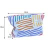 Niche Corduroy Color Block Striped Makeup & Skincare Toiletry Travel Bag