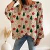 LL-LK1-Hulbluse langærmet Jule 3D-printet sweater