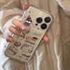Cartoon Cat Transparent Phone Case for iPhone 13/14 Pro/15/16 Pro Max/17