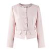 Elegante Korte Tweed Jas met Strass