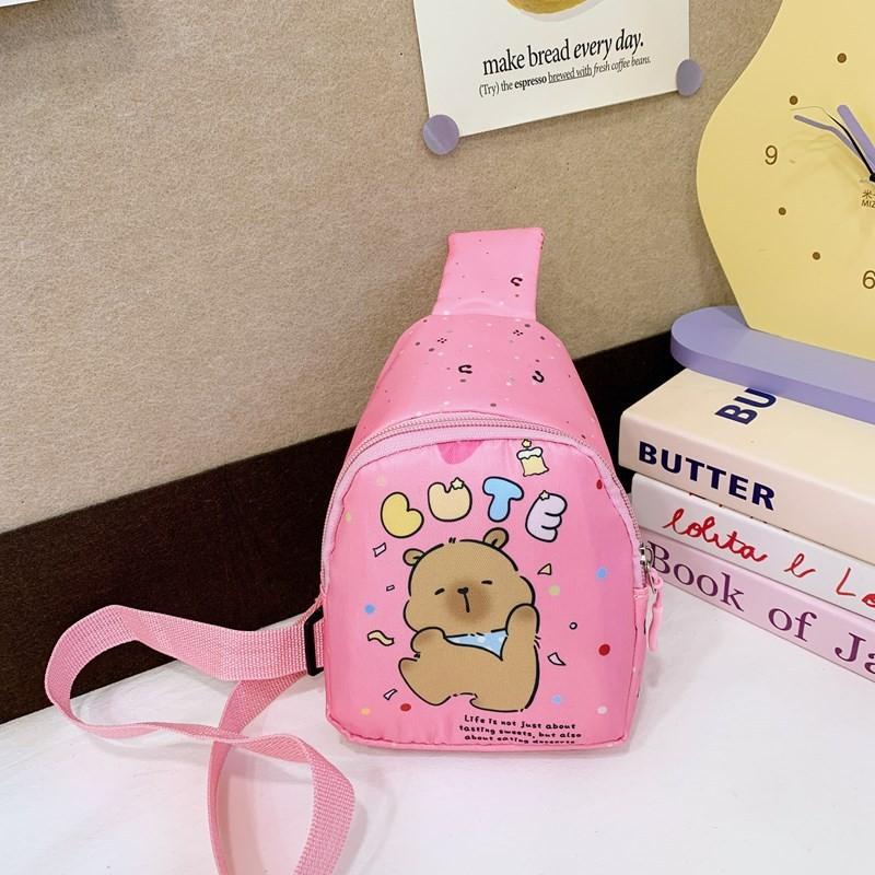 Toddler Cartoon Unisex Capybara Crossbody Bag Fun Design Daily Travel School
