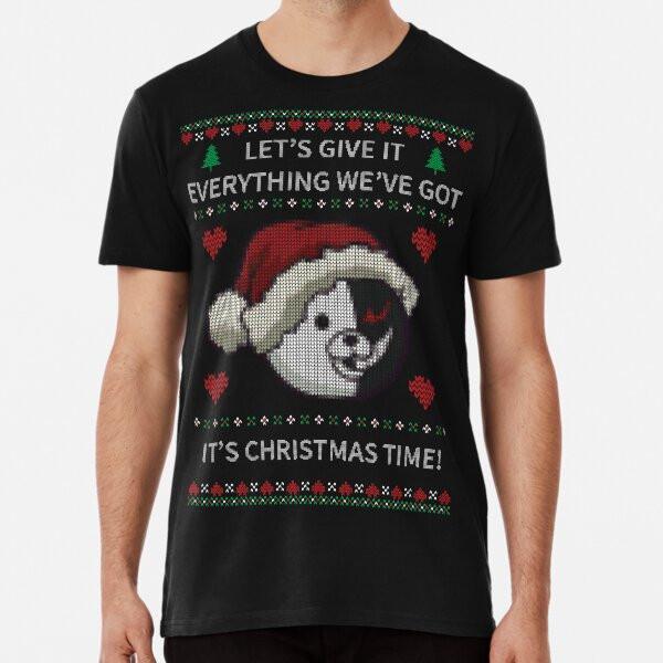 Monokuma Ošklivý vánoční svetr - Dangan S až 5XL Vyrobeno v AU/USA Tričko