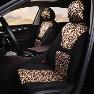 Araba Koltuk Kılıfları - Leopar Desen Entegre Araba Koltuk Kılıfı Sıcak Satış Flanel Kumaş 2 Parça Ön Sürücü Koltuğu İçin