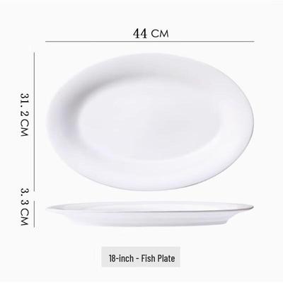 Sweet Elegant Oval Ceramic Fish Plate