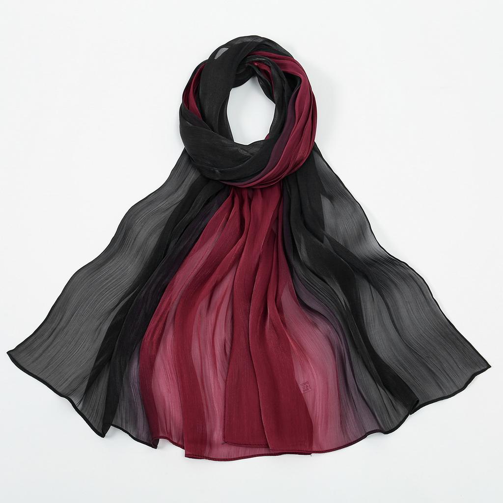 Gradient Twinkle Silk Hijab Scarf Muslim Women Hijab Plain Head Wraps Headscarf Shimmer Islam Turban Ramadan Head Cover 180*70Cm