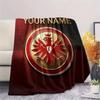 Custom Name,Eintracht Frankfurt Printed Flannel Blanket, Soft Throw for Bedroom Sofa, Washable, Christmas Present, Great Gift.