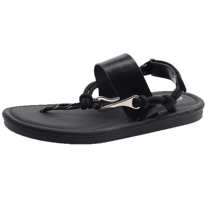 Niche flat toe sandals women's shoes summer fashion design sense fashion summer beach shoes Roman cool slippers