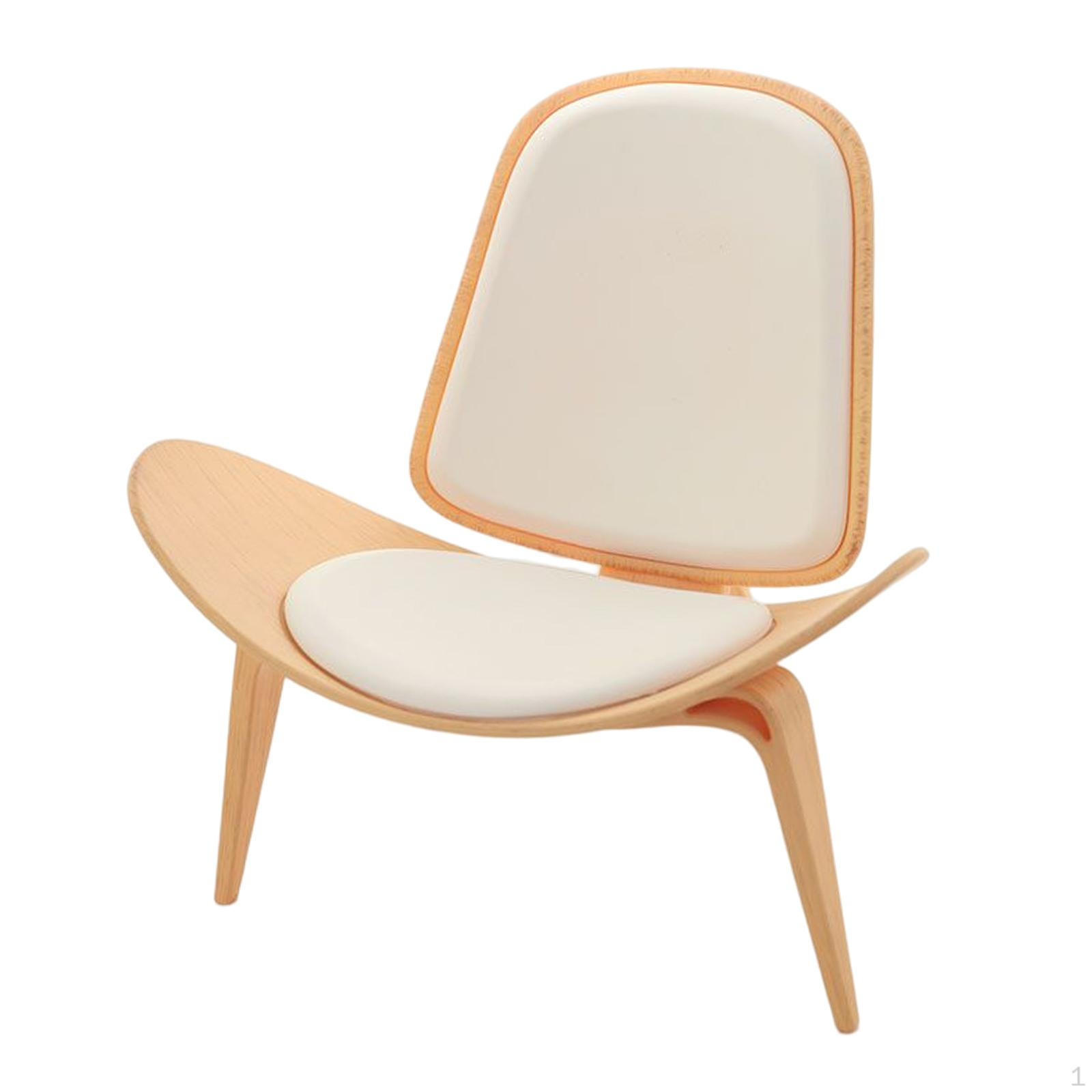 

1/6 Миниатюрная мебель Ракушечный стул, Моделирование, DIY аксессуары, Деревянный белый