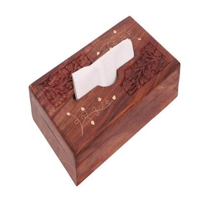 Wooden Tissue Box Holder Napkin Holder for Dining Table Centre Table Kitchen Bathroom