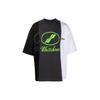 WE11DONE Logo Print Reflective Color Block High Street T-Shirt Unisex T-Shirts Black WD-TP7-20-100-U-WH