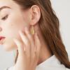14K Gold Plated Teardrop Mirror Finish Versatile Style Ear Hook Earrings