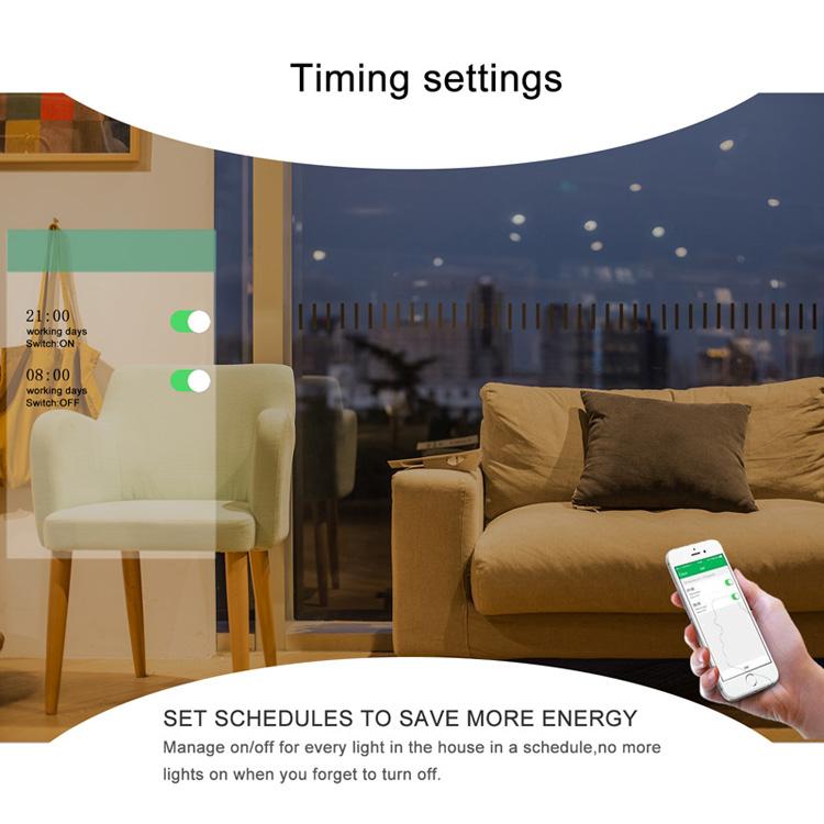 US Tuya Remote Control Smart Wifi Light Switch Zigbee Wall Touch Switch with Alexa Google Home