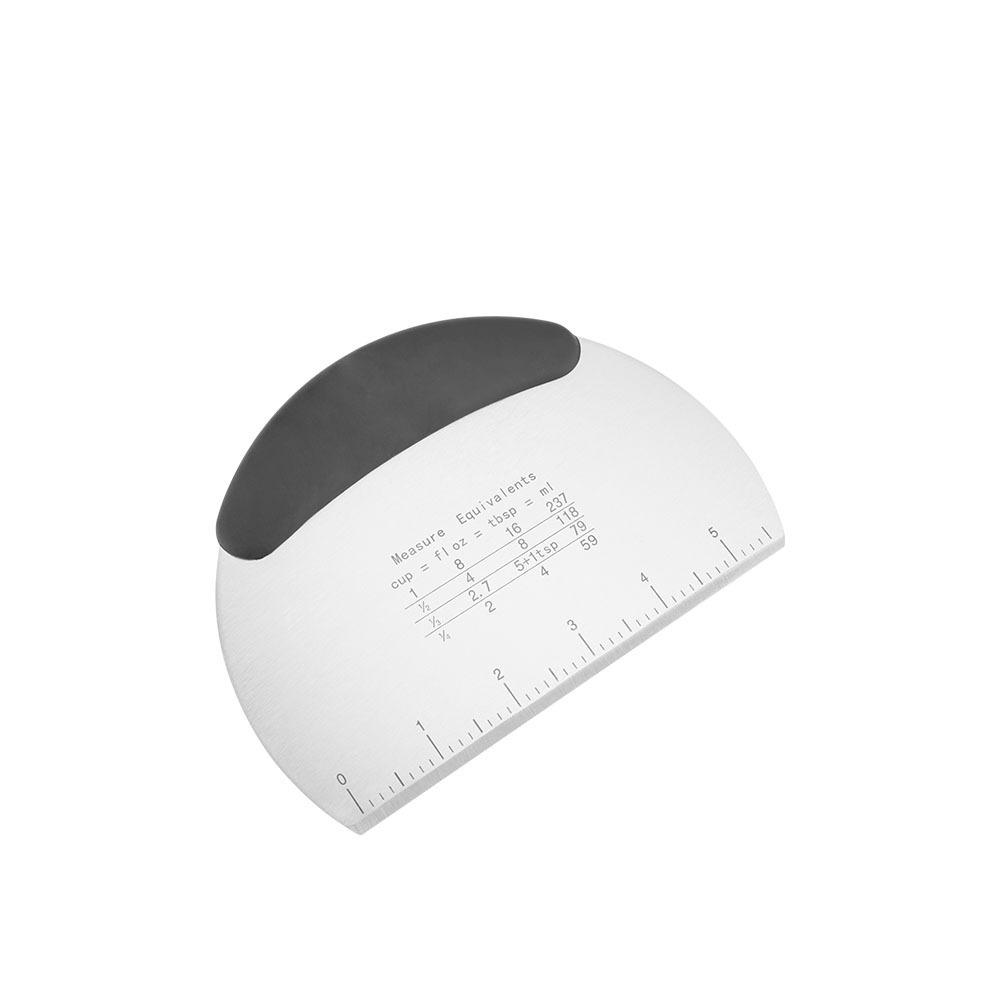 Semicircular stainless steel with graduated noodle cutter, rice flour scraping, flour cutting noodle dough cutter, baking tool