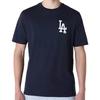 New Era Los Angeles Dodgers T-Shirt for Men and Women, MLB Cotton Tee with Logo Print (JP, Alphabet, M, (213) LA Navy) [Parallel Import]