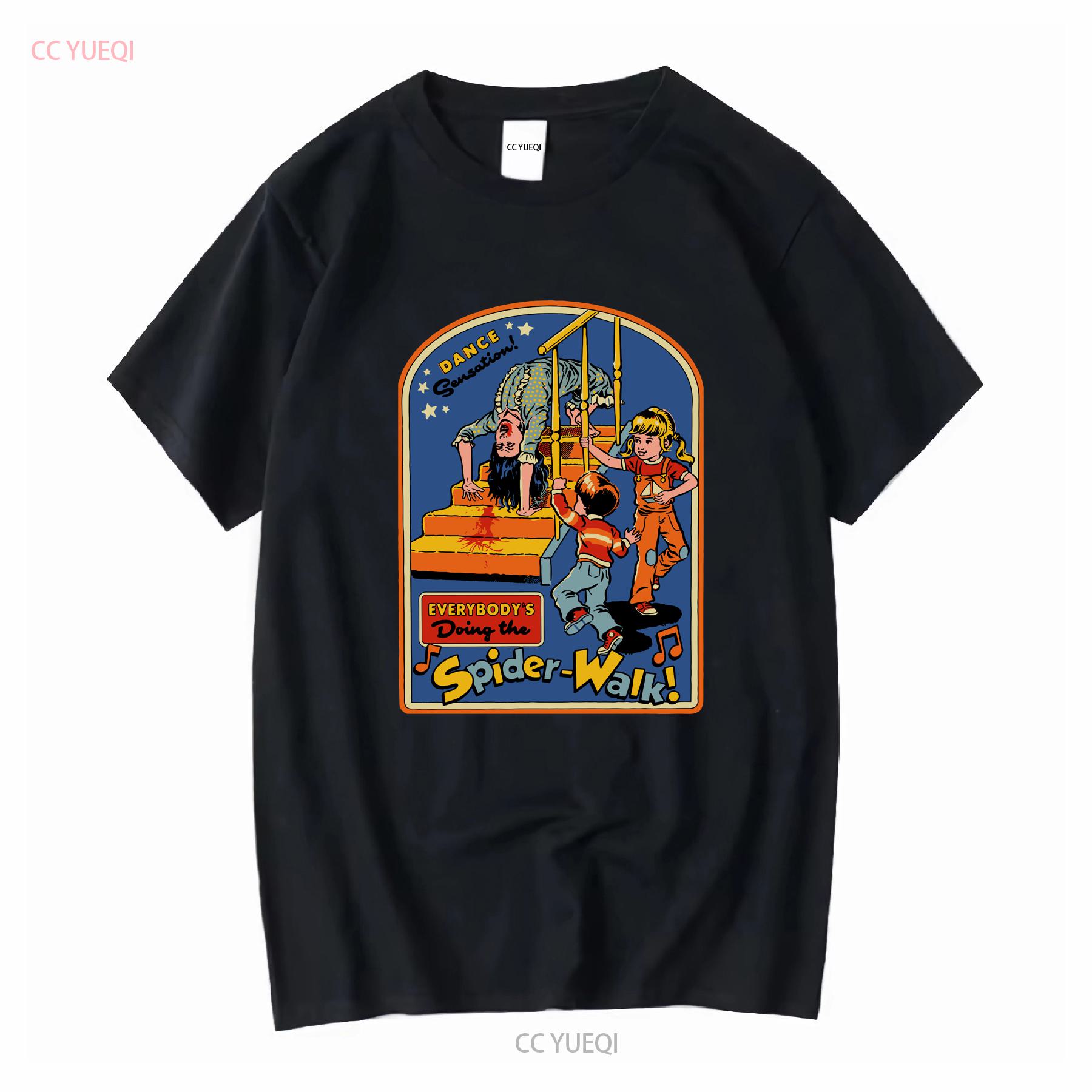 

Steve Rhodes Spider Walk T shirt vintage Washed graphic Slightly Stretched Stylish Versatile homme streetwear Breathable Casual 4XL