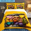 Edd Eddy Adventure 3pcs Bedding Set,Including 1pc Duvet Cover And 2pcs Pillowcases Perfect Gift for Christmas,Ideal for Bedroom, Dormitory