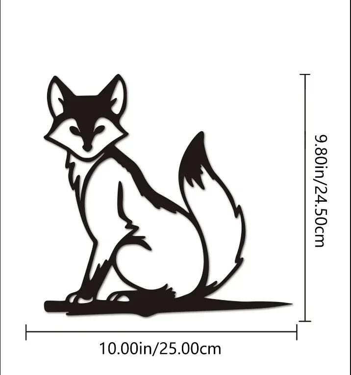 

Художественное оформление металлом в деревенском стиле с изображением животных - силуэты лис, собак, кошек, кроликов и птиц для стильного декора на открытом воздухе и в саду мятный