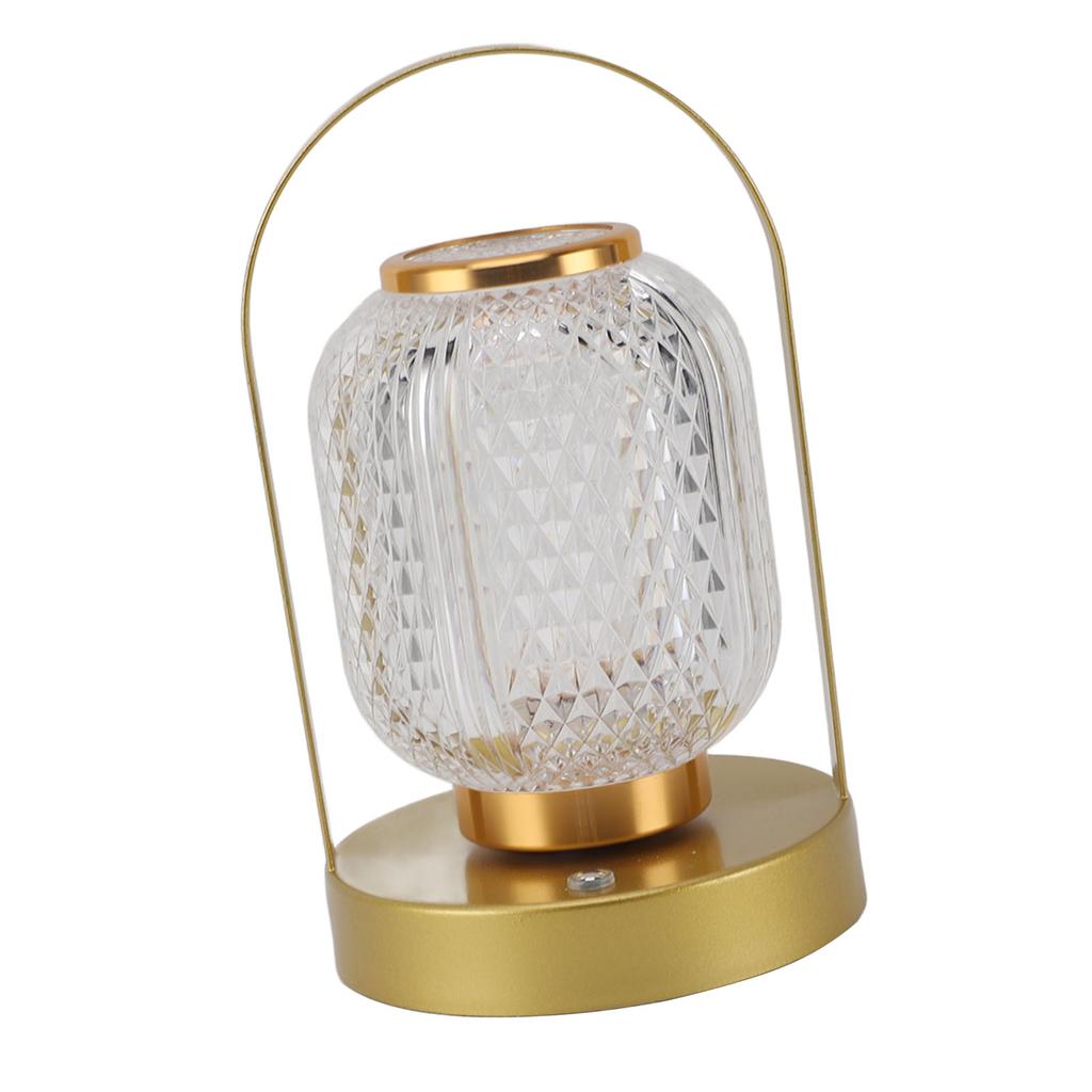 Lanterne de Table Sans Fil à Piles Dimmable Rechargeable USB Type C Contrôle Tactile LED Portable