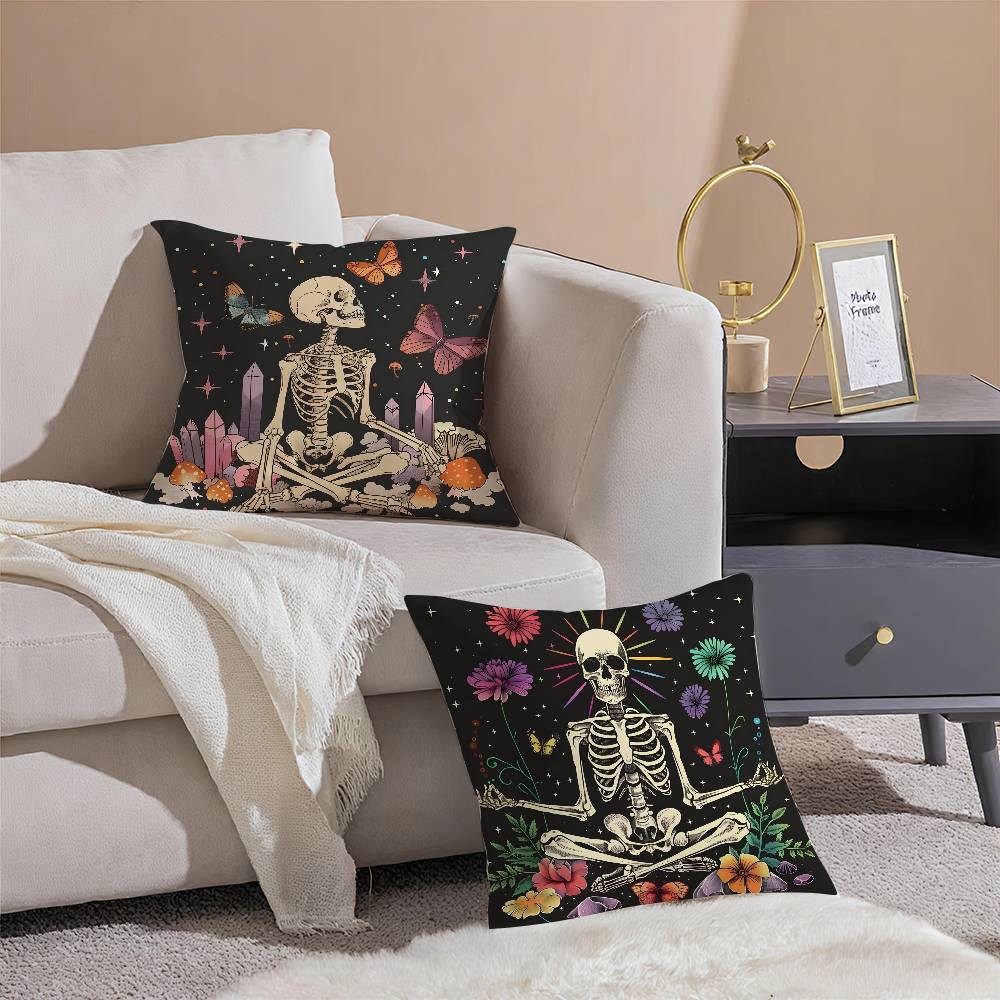Personalized Art Skeleton Display Pillow Case Printing Pillowcase Living Room Sofa Cushion Cover Bedroom Room Decor