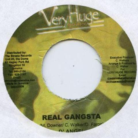 

7inch Record D ANGEL - Real Gangsta Very Huge 2009 Jamaica Reggae, Ska & Dub