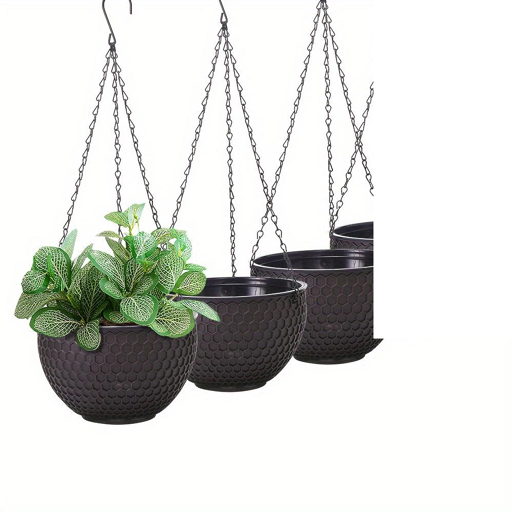 

3 шт. S M L Двойные подвесные корзины с сотовым узором - Пластиковые кашпо с дренажными каналами, Идеальны для помещений