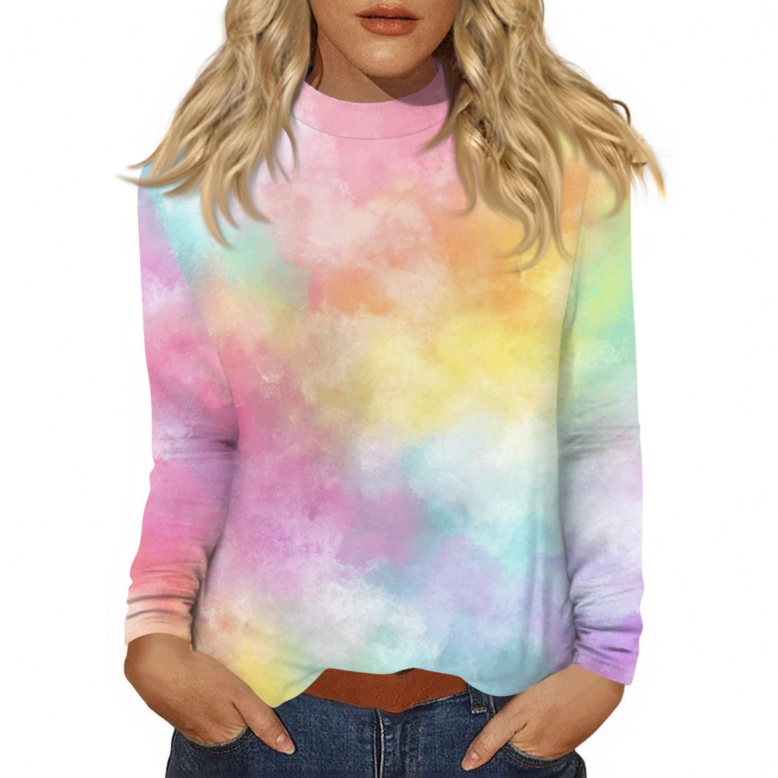 

Женский повседневный топ с длинным рукавом и средним воротником M оранжевый