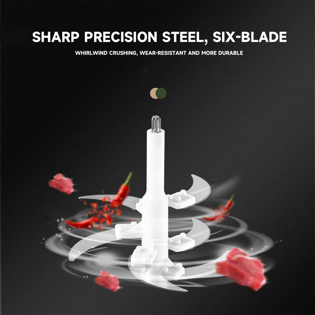 Husholdnings syv-hastighets elektrisk kjøttkvern med stor kapasitet for kverning av kjøtt, grønnsaker og mel. Kommersiell liten kjøttkvern.