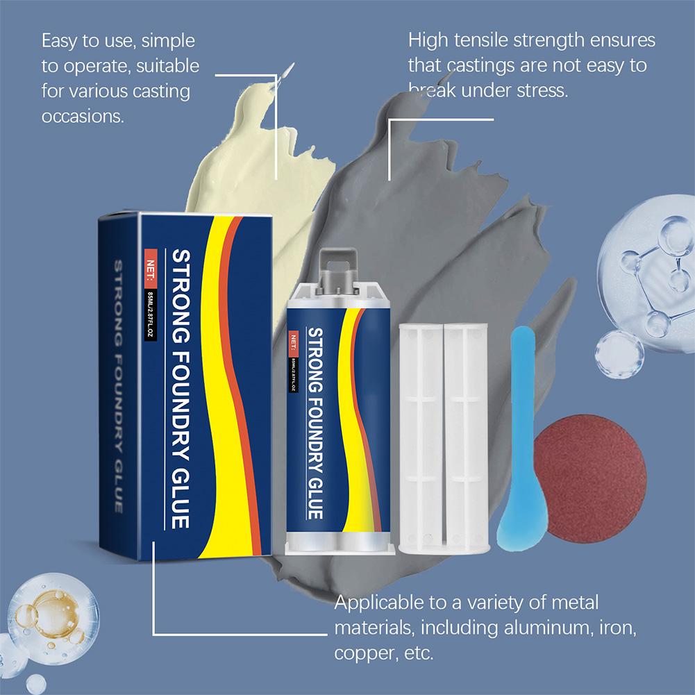 High Temperature Resistant Casting Repair Metal Repair Glue Metal Glue for Stainless Steel and Aluminum