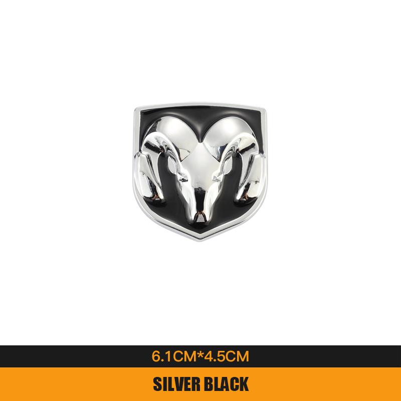 3D Metal Car Sticker Ram's Head Badge Accessories Decorative For Dodge Ram Caliber 1500 Caliber Challenger Charger T888