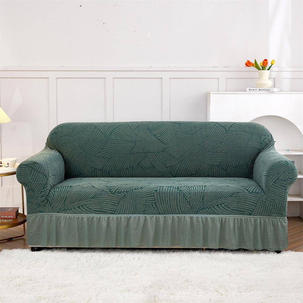 Premium Kationischer Verdickter Sofabezug Vollständiger Wickel Rock Design Strapazierfähiger Überwurf für Sofas