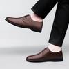 All-match Handmade Flats Genuine Leather Casual Shoes Luxury Breathable Men's Dress Shoes New High Quality Oxfords Men Shoes