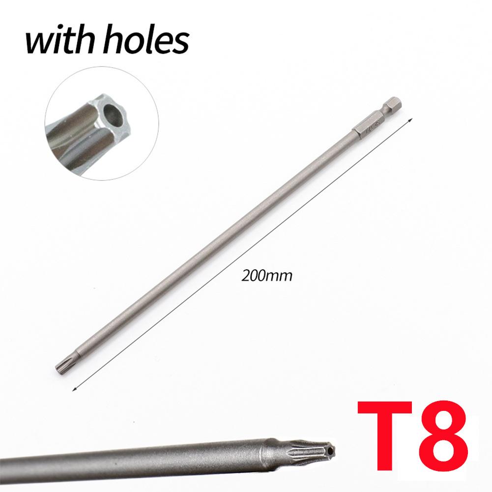 

20cm Extra Long Torx Screwdriver Bit Magnetic Security Tamper Proof Star Electric Drill Hex Shank T8 T10 T15 T20 T25 T27 T30 T40 Ship Within 24 Hours