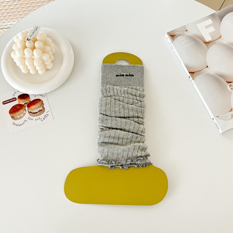 Female Summer Ultra Thin New Sweet Wooden Ear Side Calf Pile Pile Stocking