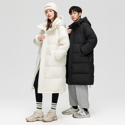 Daunenjacken für Männer und Frauen gleichermaßen, einfache lange Kapuzenjacke im neuen Winterstil, verdickte, warme, lässige, trendige Daunenjacke für Männer