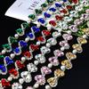 10Yards Rhinestone Chain Trim Shining Crystal Diamond Accessories Inlaid Pearls DIY Craft Gift Decoration Diamond Metal Chain