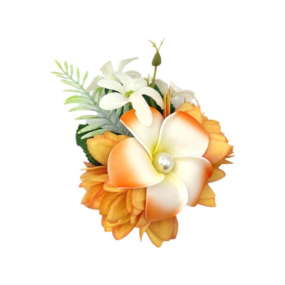 Fresh Sweet Hawaiian Flower Hair Pins Artificial Floral Hair Claw Boho Frangipani Duckbill Clip Versatile